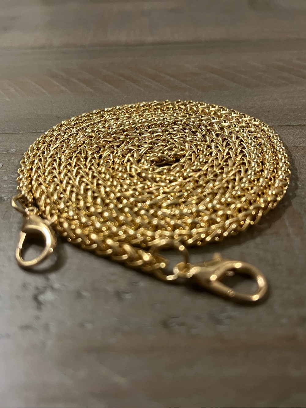Gold Chain Purse Strap - Polished Gold Shoulder Strap